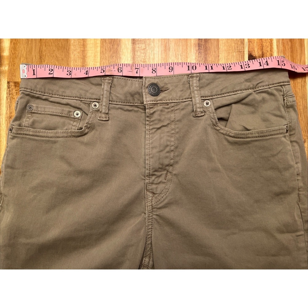 American Eagle Original Straight Flex Khakis Men's 30x36 Beige Pants - Picture 5 of 7